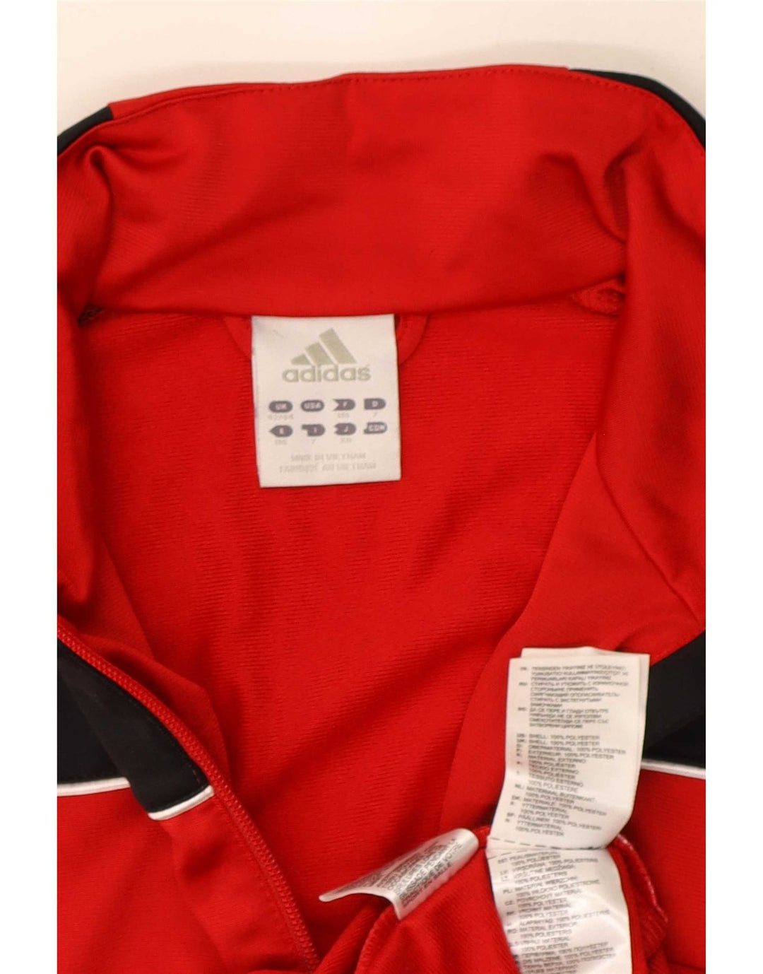 Adidas Træningsdragt til mænd Top jakke UK 42/44 Large Red Colourblock Polyester