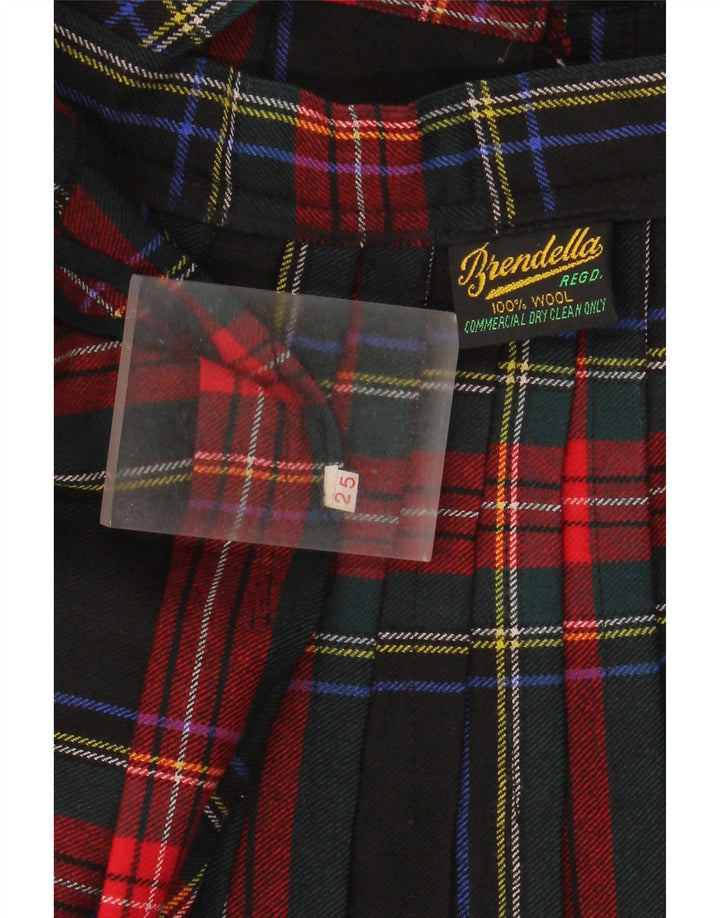 Brendella Womens Wrap Skirt W25 XS Multicoloured Plaid Wool
