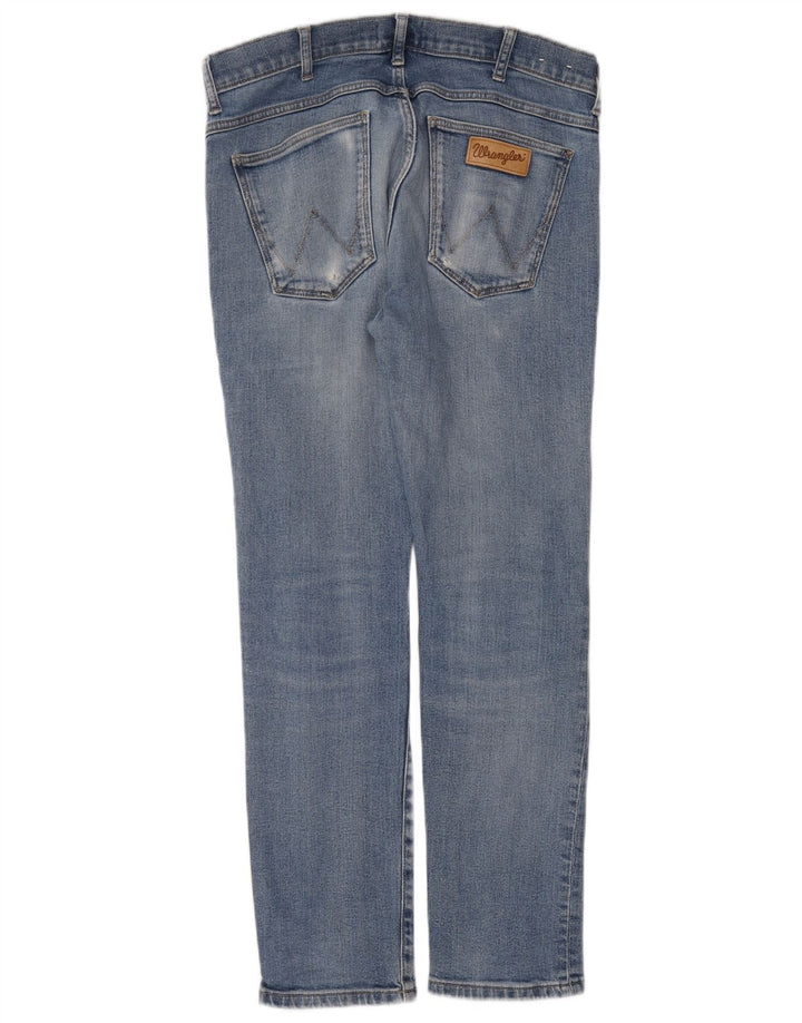 Wrangler Mens Larston Slim Jeans W32 L32 Blue Cotton