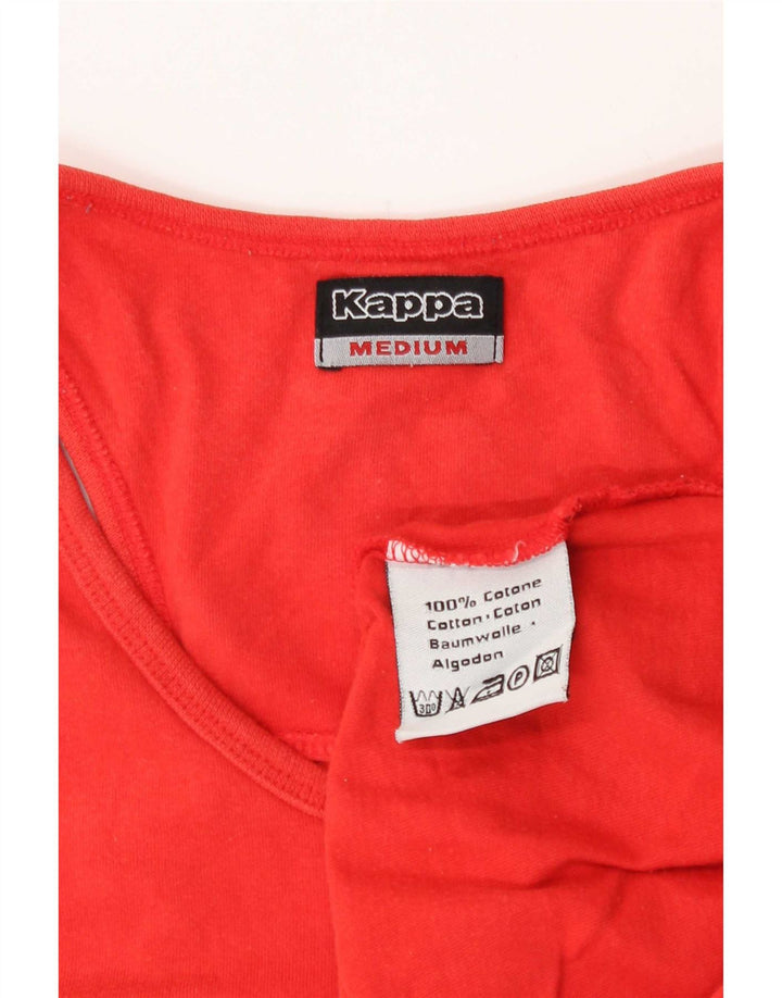 Kappa Womens Graphic Vest Top UK 12 Medium Red Cotton