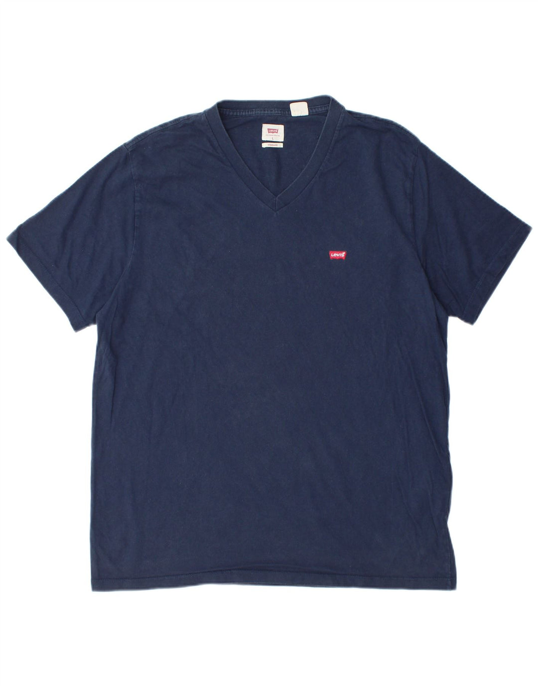 LEVI'S Mens Standard T-Shirt Top Large Navy Blue Cotton