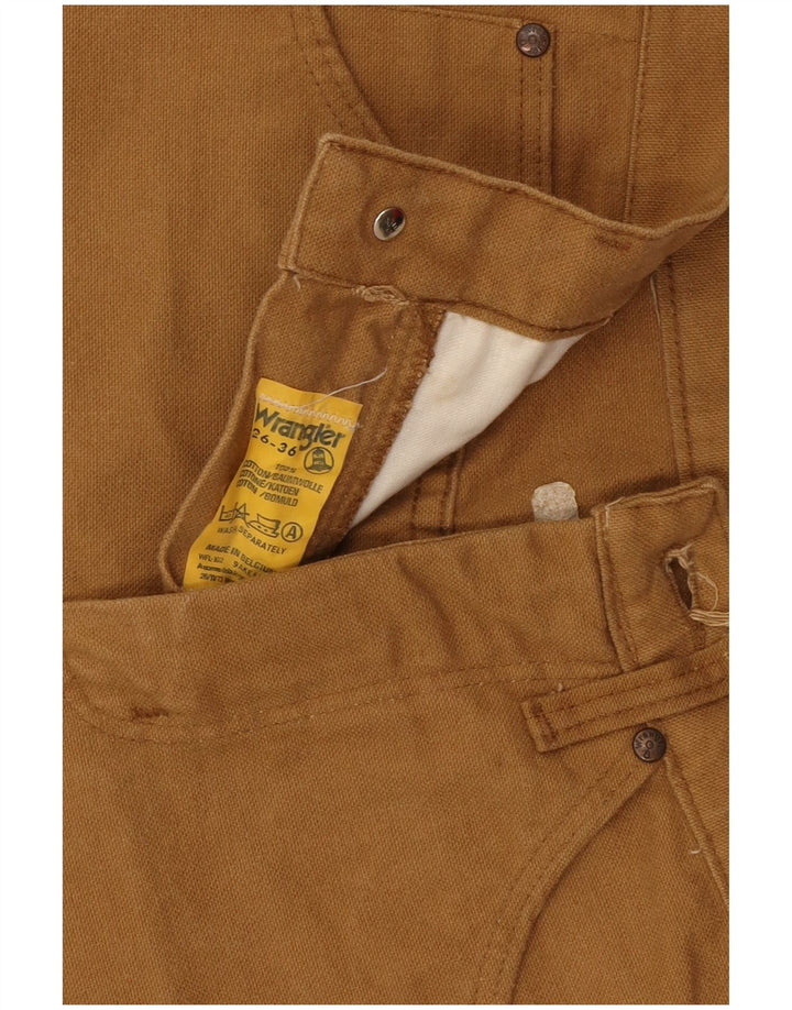 Wrangler Womens Cropped Trousers W26 L24 Beige Cotton