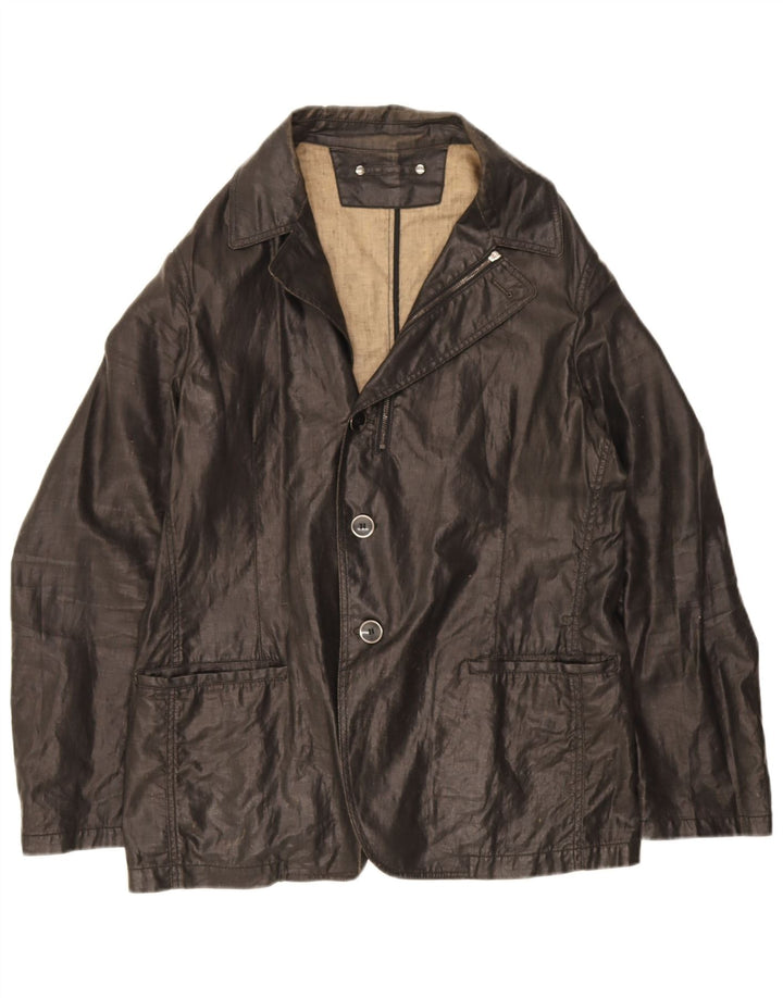 Giacca blazer da uomo a 2 bottoni Armani Collezioni UK 38 media nera
