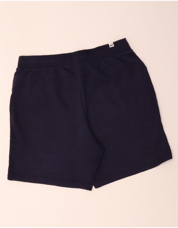 Pantaloncini sportivi da uomo Puma Large in cotone blu navy