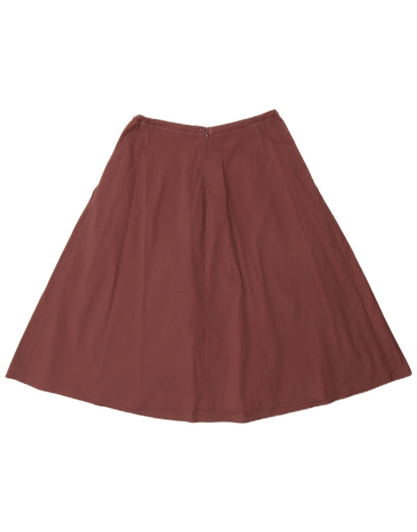 Vintage Womens Pleated Skirt W26 Small Brown