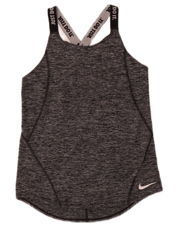 Nike Girls Graphic Vest Top 12-13 Years Veliki sivi flekasti poliester