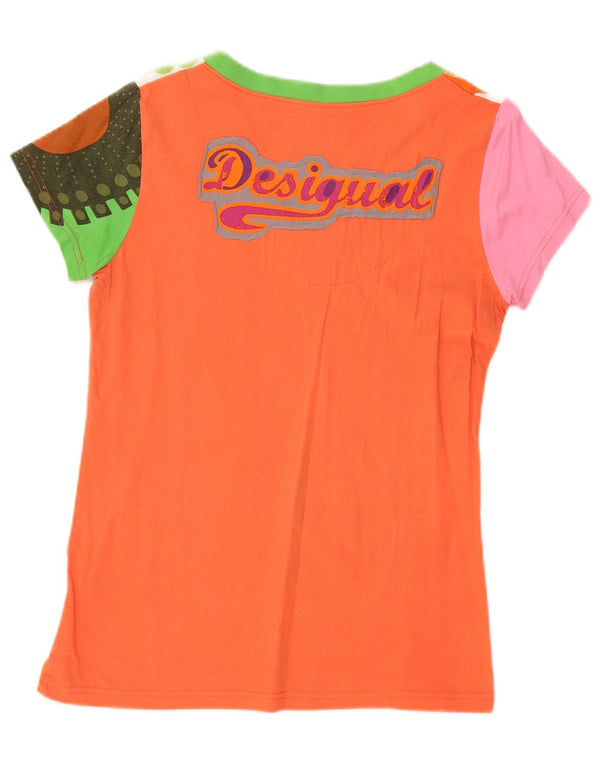 Camiseta feminina Desigual com estampa gráfica UK 18 XL algodão geométrico multicolorido