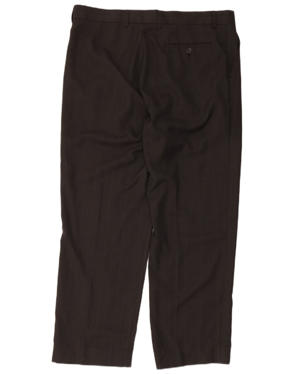 Marks & Spencer Mens Tailored Pegged Suit Trousers W38 L31 Grey Polyester