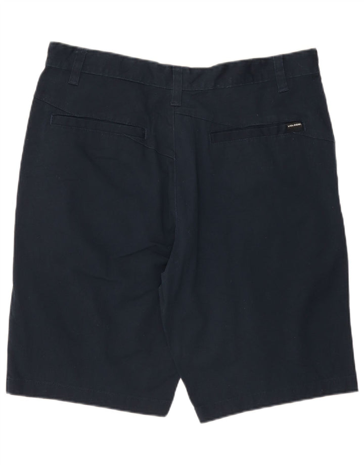 Volcom Mens Chino Shorts W36 Large Navy Blue Cotton