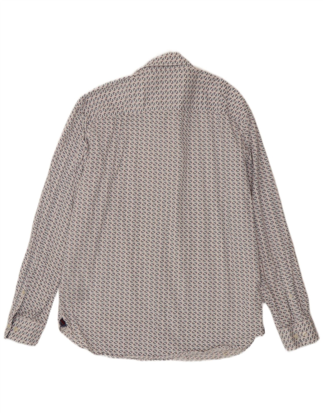 Joules masculino abstrato padrão clássico ajuste camisa grande algodão branco