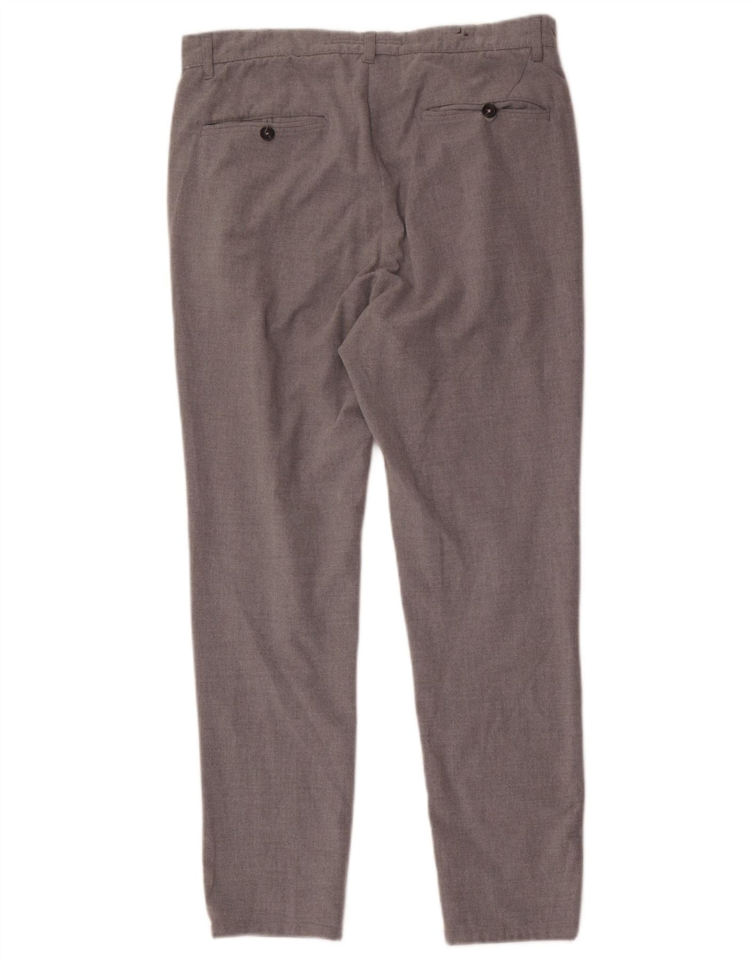 Zara Mens Slim Chino Trousers EU 42 Large W32 L28 Grey Polyester