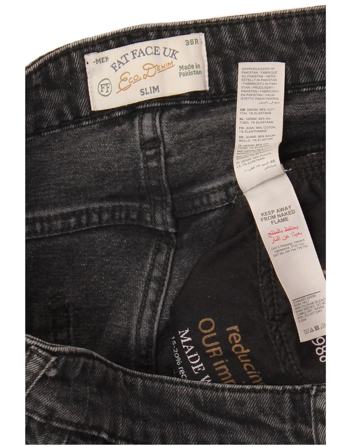 FAT FACE Mens Slim Jeans W36 L31 Grey Cotton