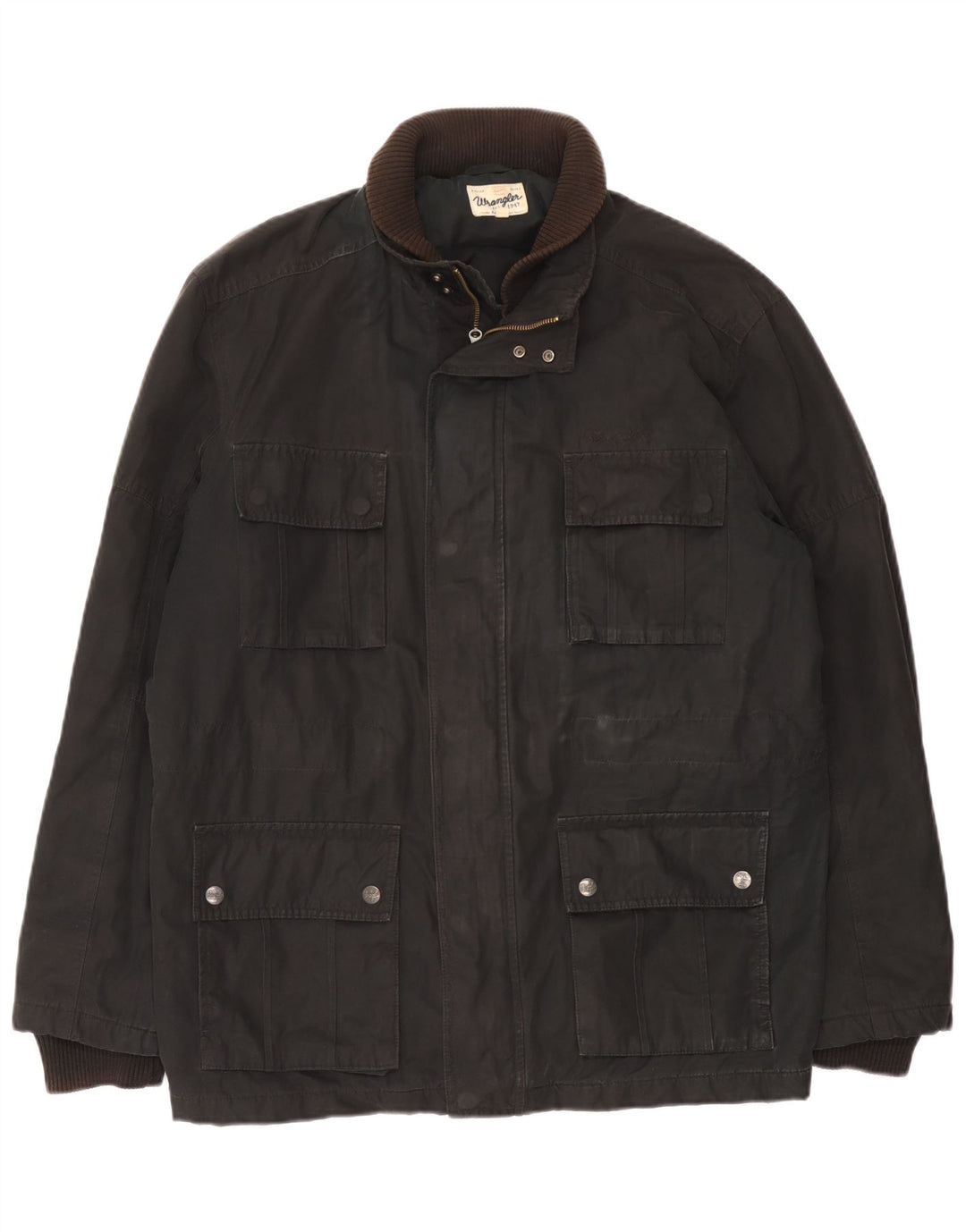 Wrangler Mens Utility Jacket UK 42 XL Black Polyester