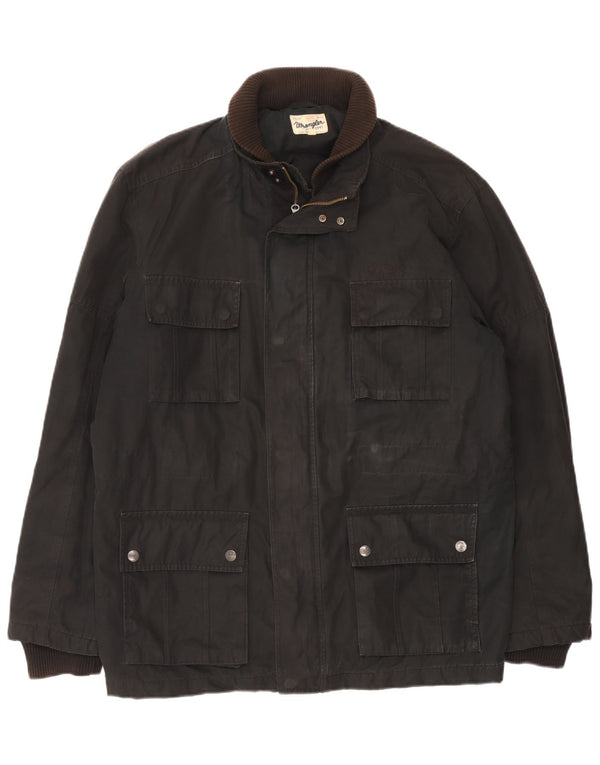 Wrangler Mens Utility Jacket UK 42 XL Black Polyester