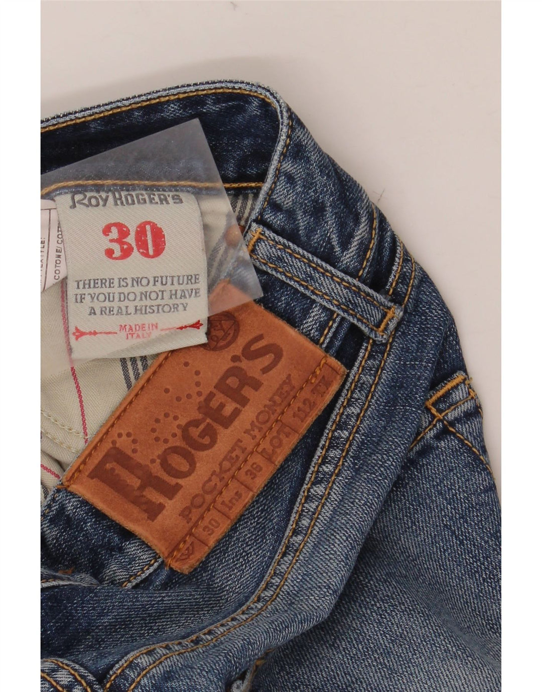 ROY ROGERS Womens Straight Jeans W30 L32 Blue Cotton