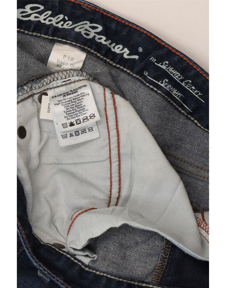 EDDIE BAUER Womens Slightly Curvy Straight Jeans US 10 Large W32 L29 Blue