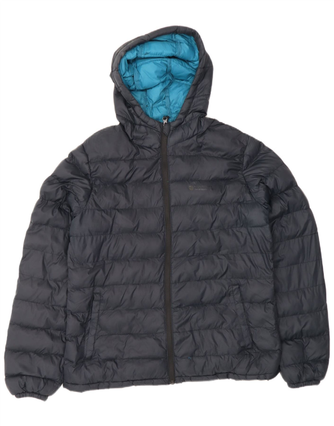 MOUNTAIN WAREHOUSE Mens Hooded Padded Jacket UK 38 Medium Black Nylon