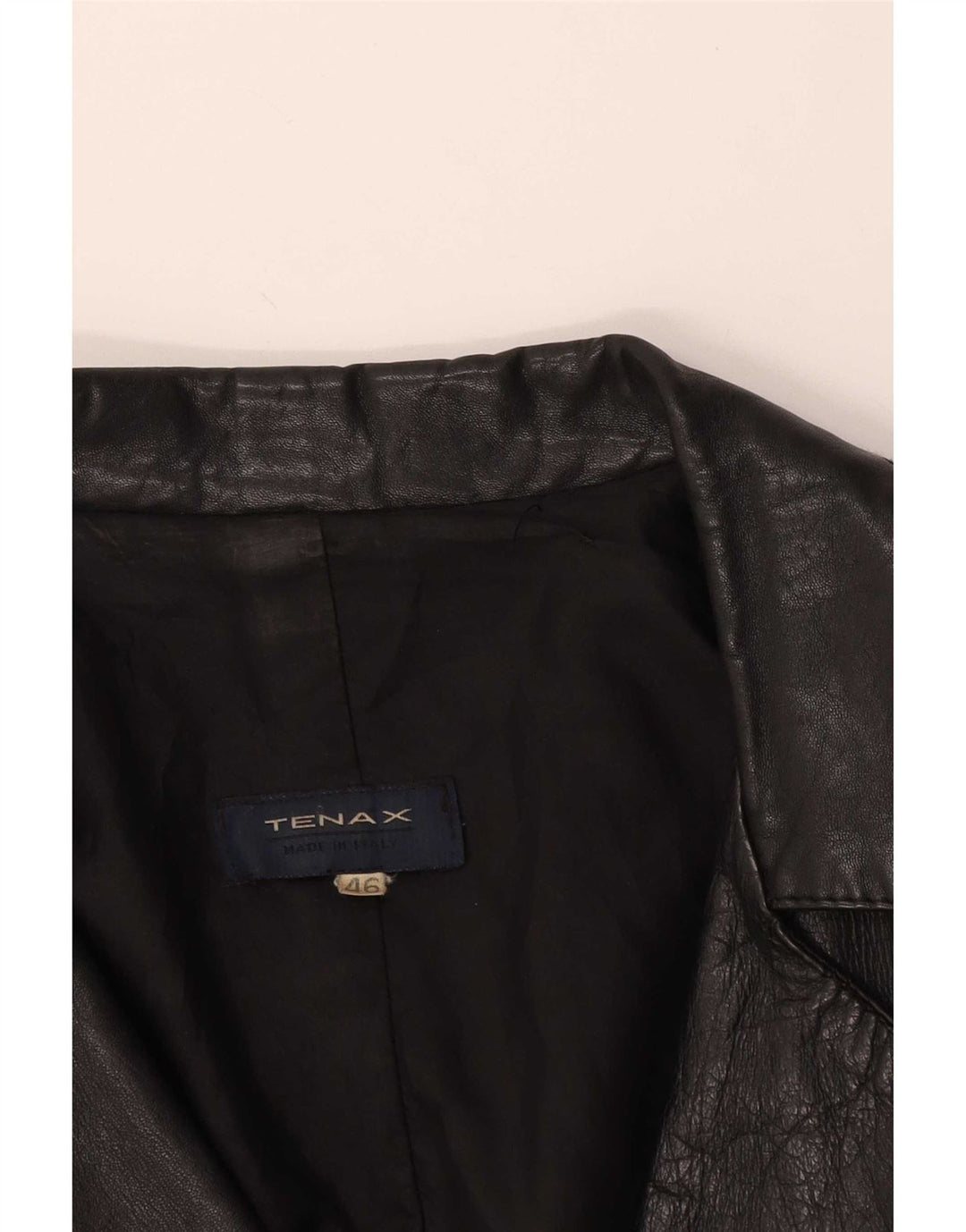 Tenax Womens Leather Coat IT 46 Large Black
