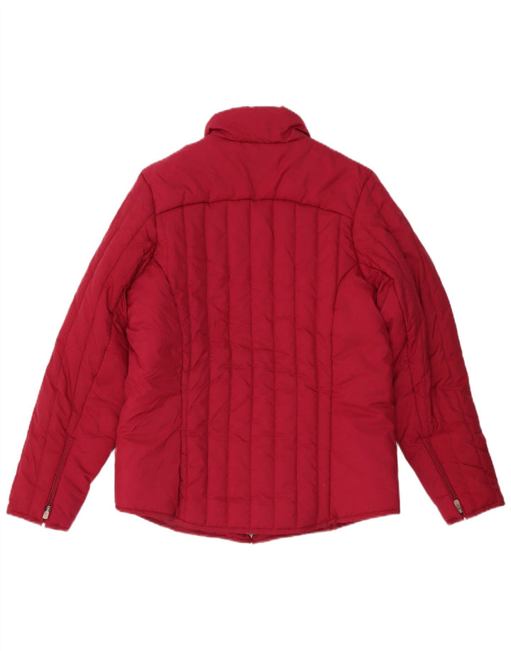 Adidas Dame Polstret Jakke UK 10 Lille Rød Polyester
