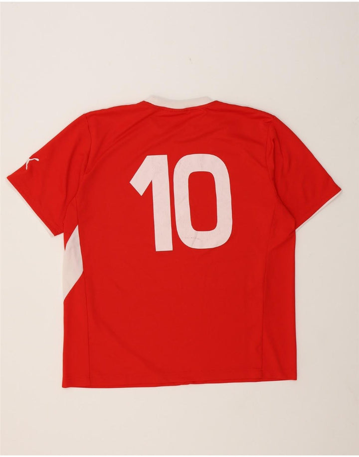 PUMA Mens Graphic T-Shirt Top Large Red Vintage Puma and Second-Hand Puma from Messina Hembry 