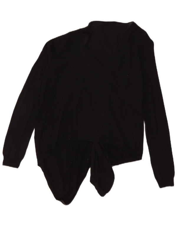 Sweter damski Massimo Dutti z otwartym kardiganem UK 10, mały, czarny, bawełniany