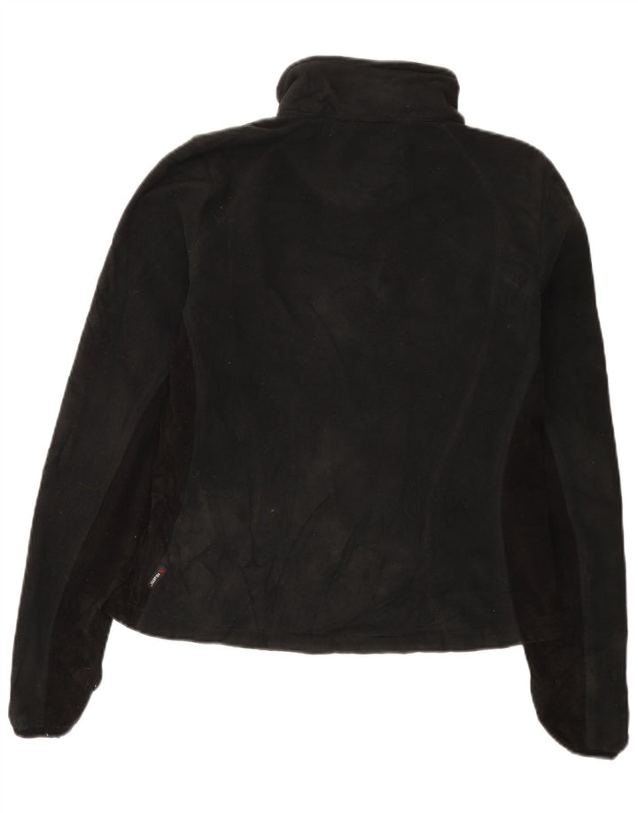 Eddie Bauer Dame Fleecejakke UK 14 Medium Sort Polyester