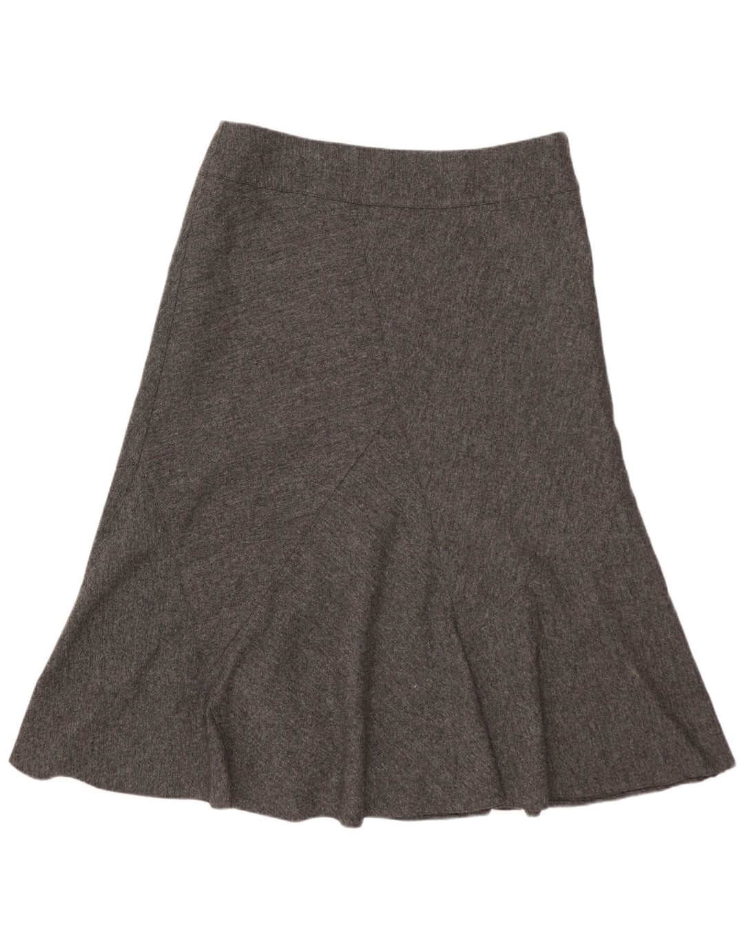 Marks & Spencer Womens A-Line Skirt UK 12 Medium W32 Grey Flecked New Wool