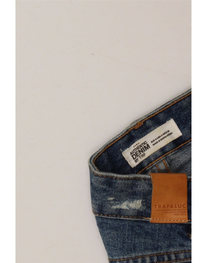 Zara Womens Mini Denim Skirt Small W26 Blue
