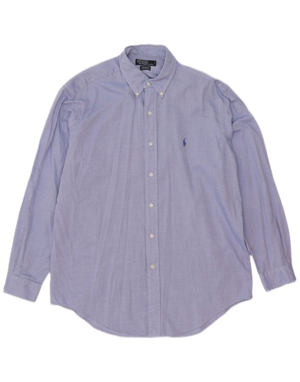 Polo Ralph Lauren Mens Yarmouth Shirt Size 15 1/2 Medium Blue Classic