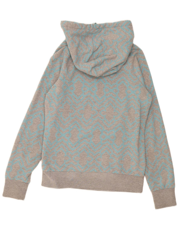 Fat Face Damen Kapuzenpullover UK 10 Small Graue geometrische Baumwolle