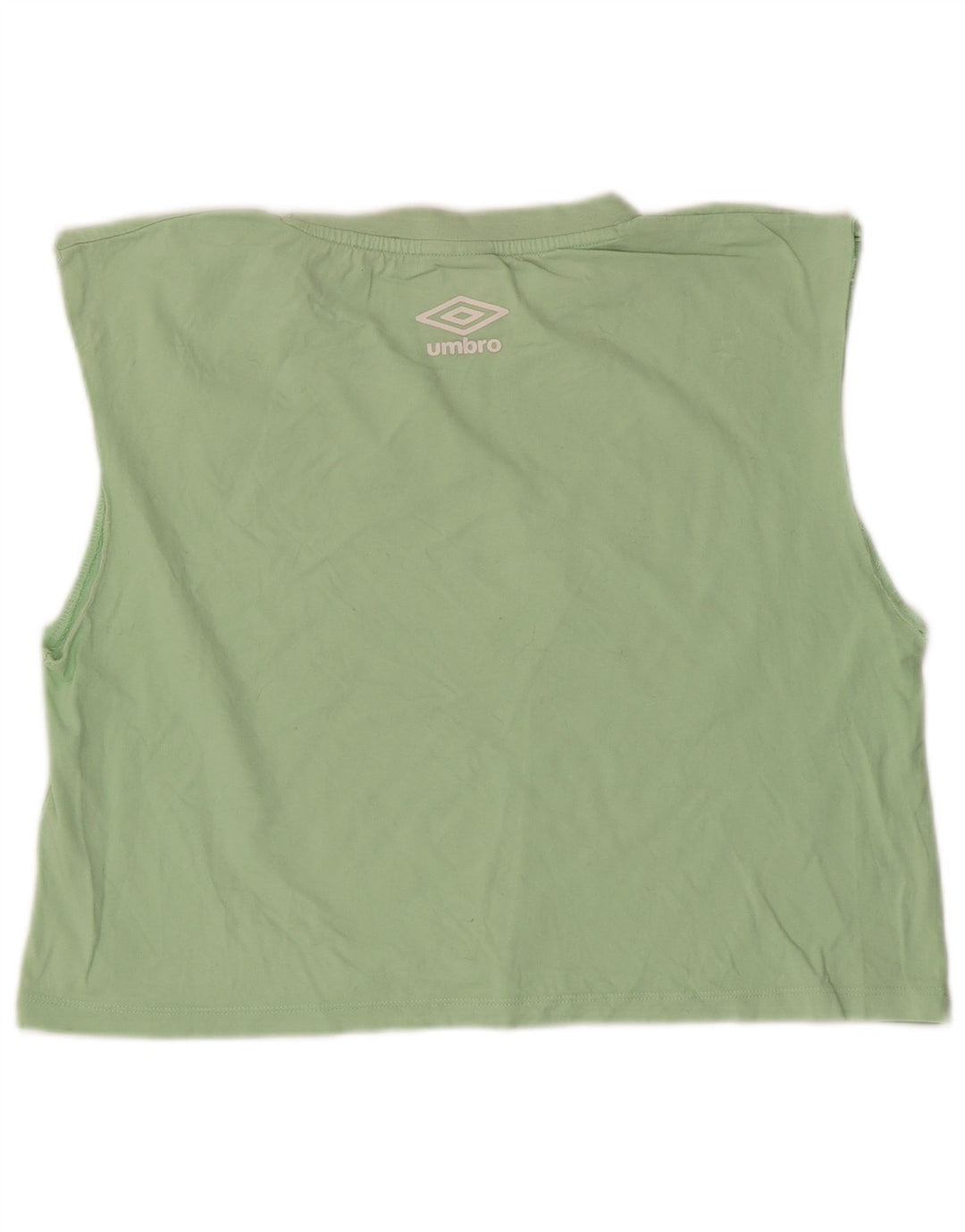 Umbro Womens Crop Graphic Vest Top UK 14 Large Green