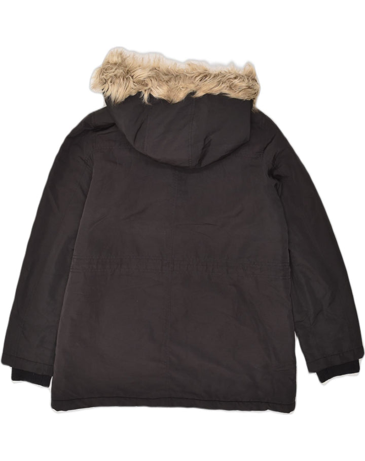 OASIS Womens Hooded Windbreaker Jacket UK 16 Large Black Polyester | Vintage Oasis | Thrift | Second-Hand Oasis | Used Clothing | Messina Hembry 