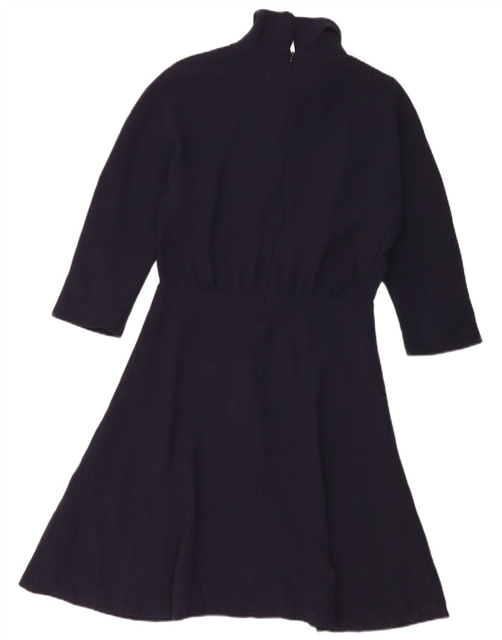 Jigsaw Damen-Kleid in A-Linie mit 3/4-Ärmeln, Größe M, Marineblau, Polyester