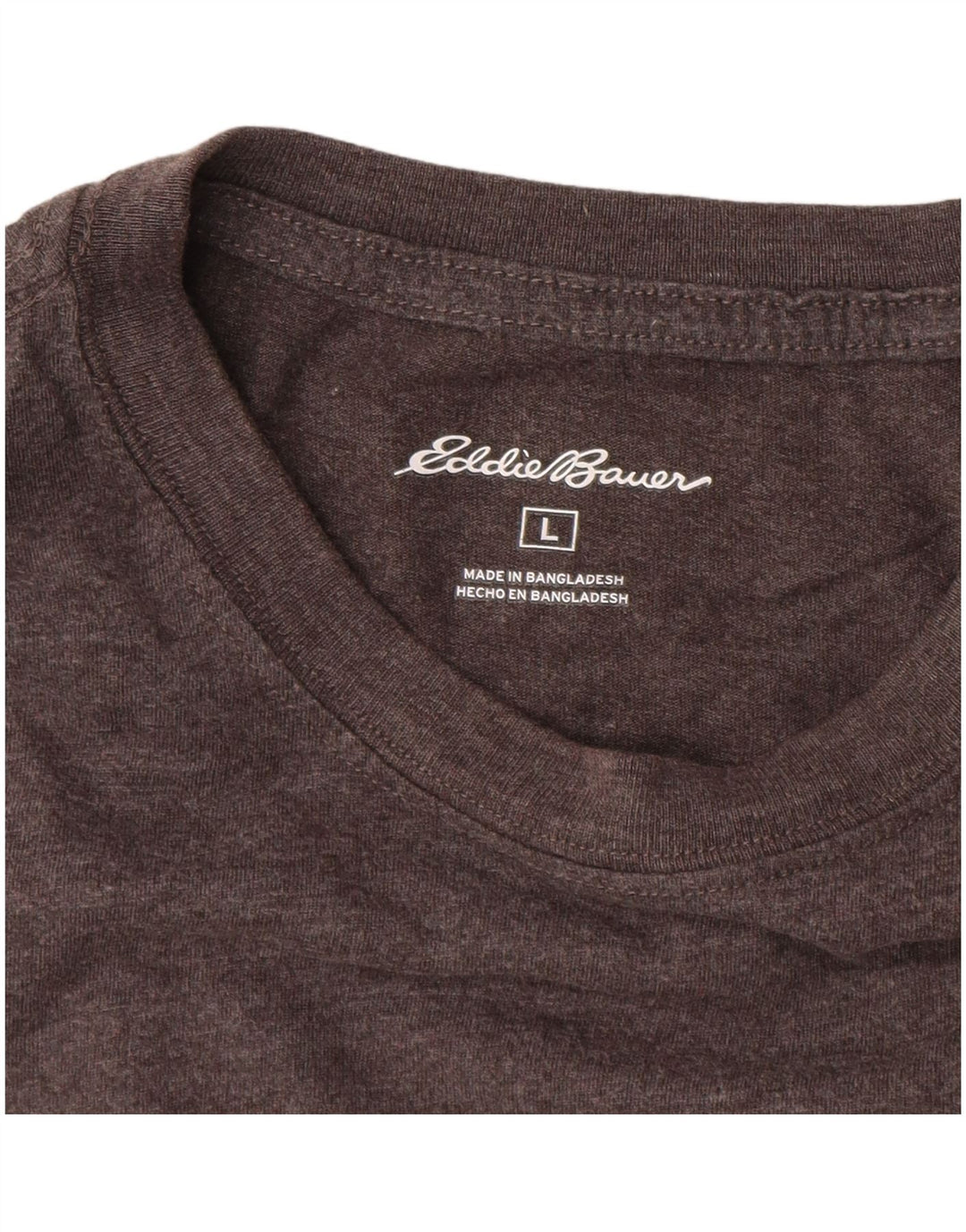 EDDIE BAUER Мужской топ с длинным рукавом, большой размер, серый хлопок