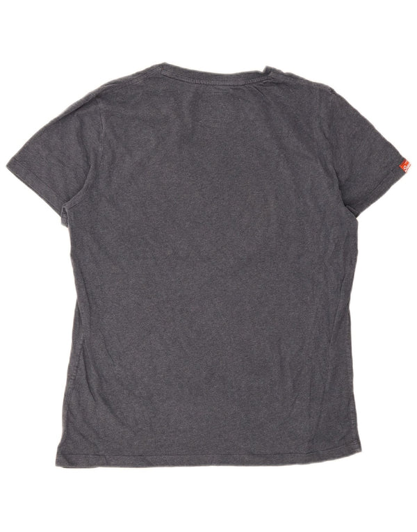 Superdry Herren Grafik-T-Shirt-Oberteil XL aus grauer Baumwolle