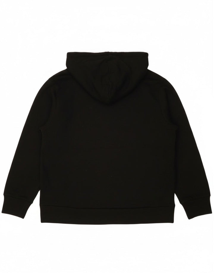 Eddie Bauer Womens Loose Fit Hoodie Jumper UK 14 Medium Black Polyester