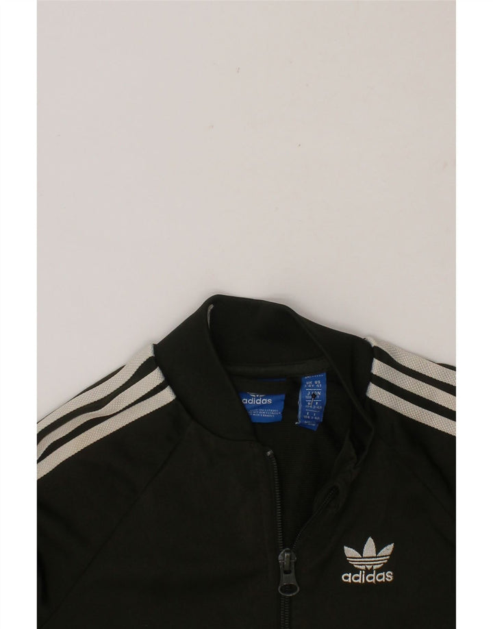 ADIDAS Boys Tracksuit Top Jacket 3-4 Years Khaki Polyester Vintage Adidas and Second-Hand Adidas from Messina Hembry 