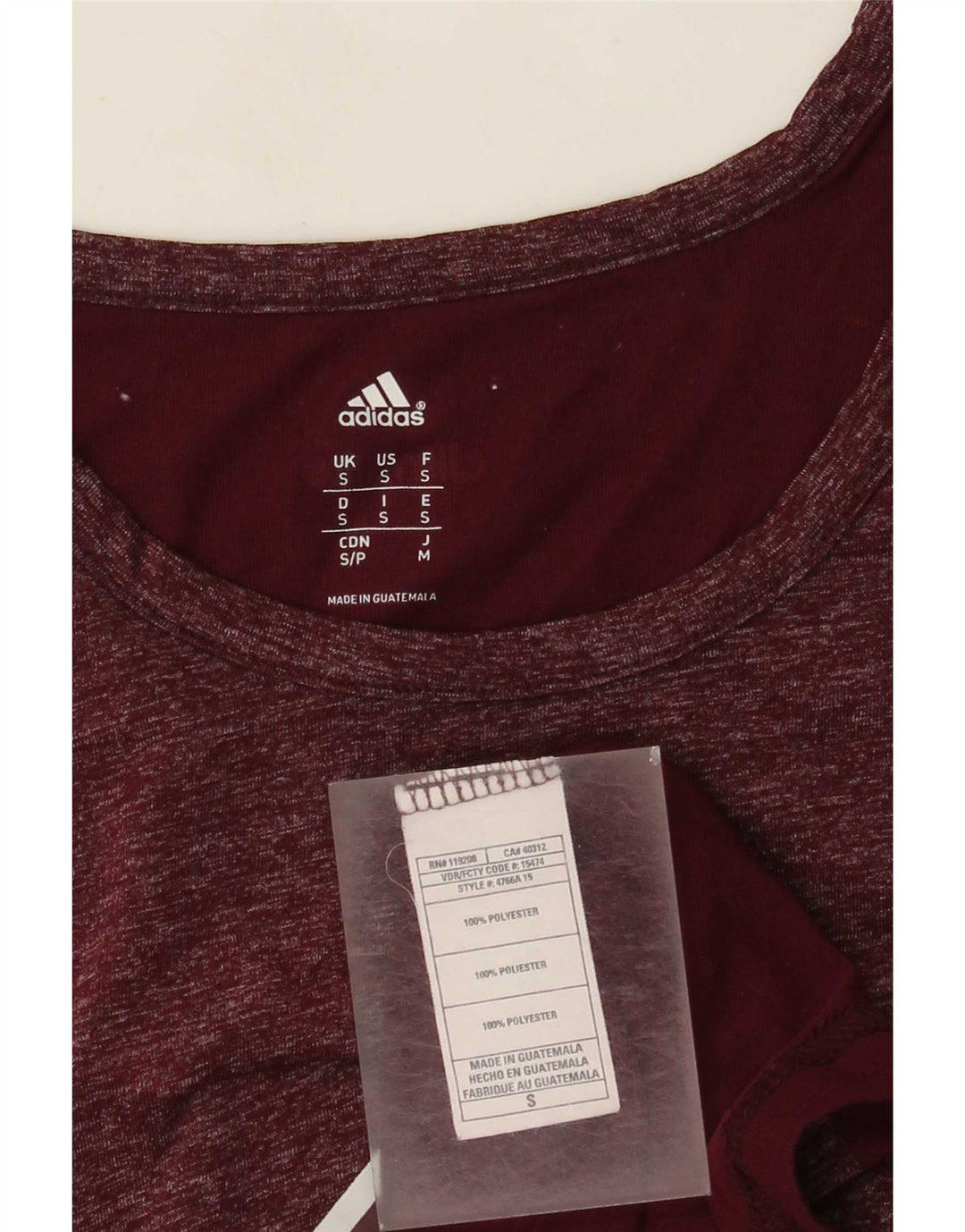 Adidas Mens Colorado Rapids Graphic Vest Top Small Burgundy Polyester