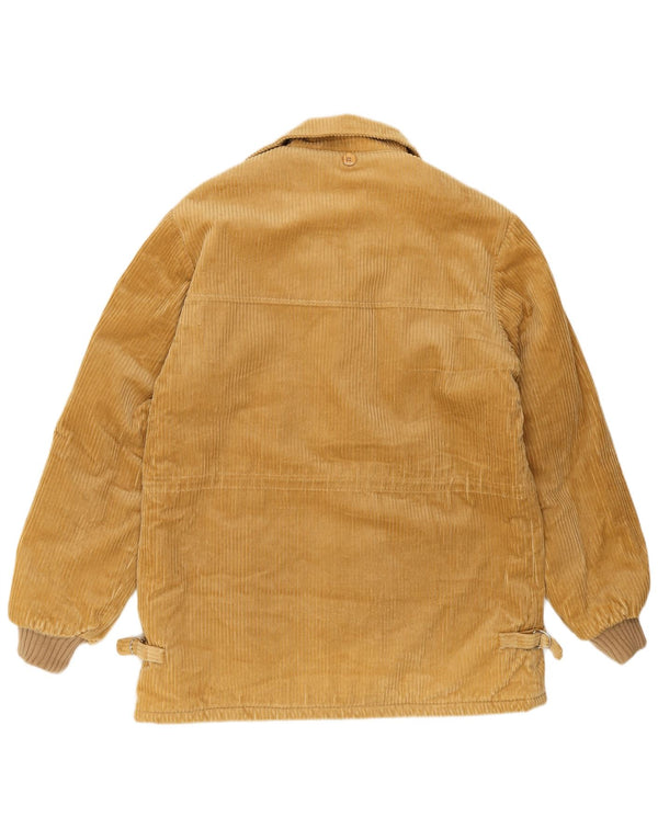 Vintage hombres Sherpa Corduroy chaqueta Reino Unido 40 algodón beige grande