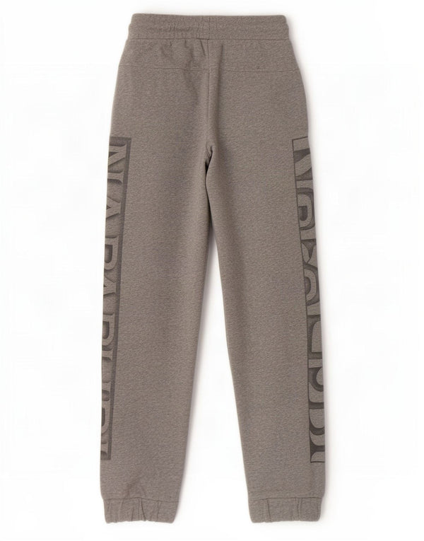 Napapijri Boys Graphic Tracksuit Trousers Joggers 9-10 Years Grey