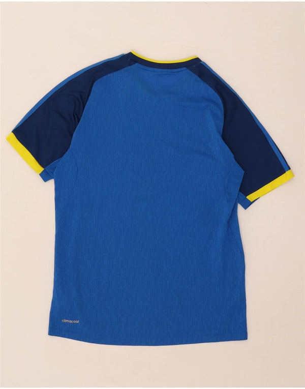 Adidas Mens Climacool T-Shirt Top Small Blue Colourblock Polyester