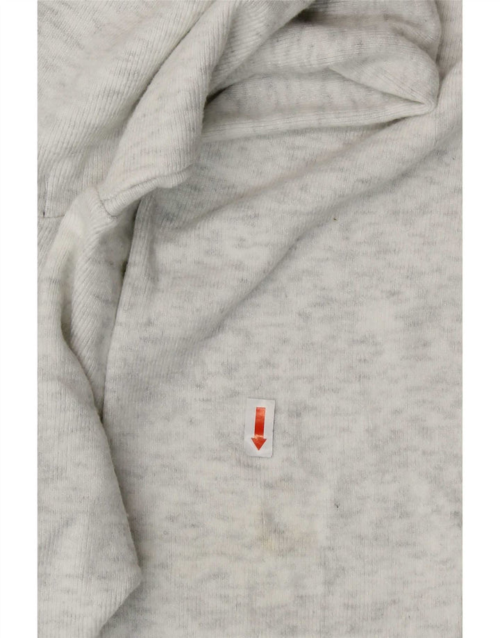 Marks & Spencer Womens Hooded Cardigan Sweater UK 14 Medium Grey Flecked