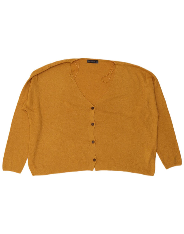 Marks & Spencer Damen Strickjacke UK 18 XL Gelb Acryl