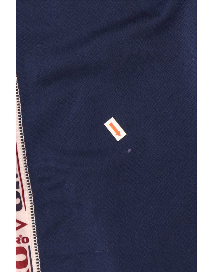 Umbro Mens Graphic Tracksuit Trousers Small Navy Blue Colourblock Polyester