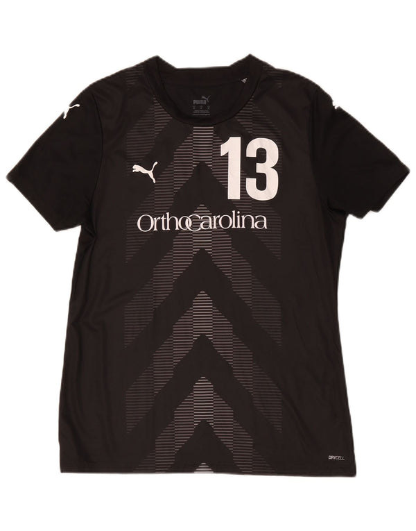 Puma Herre Carolina Grafisk T-Shirt Top Medium Sort Geometrisk