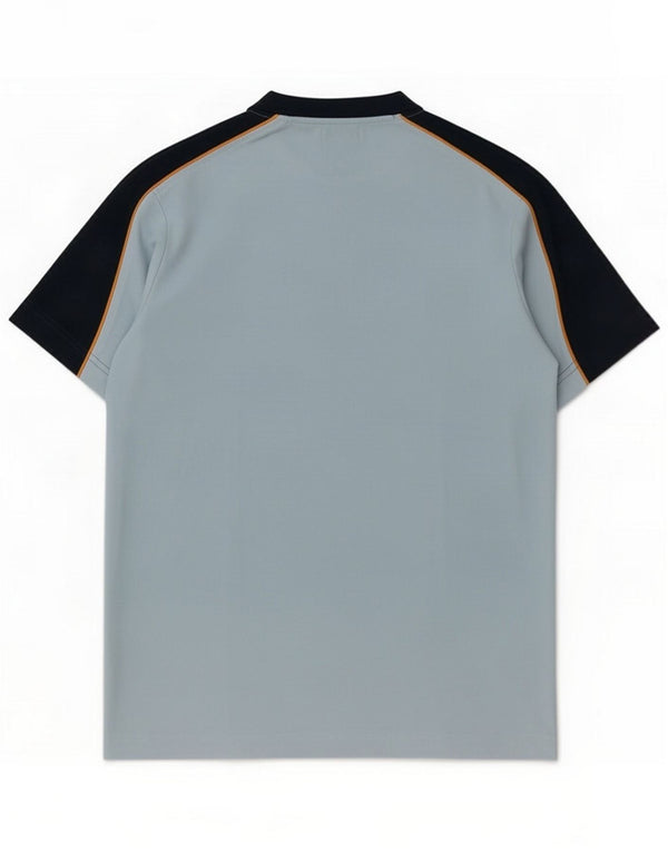 Camiseta masculina Kappa Top pequeno azul colorblock poliéster