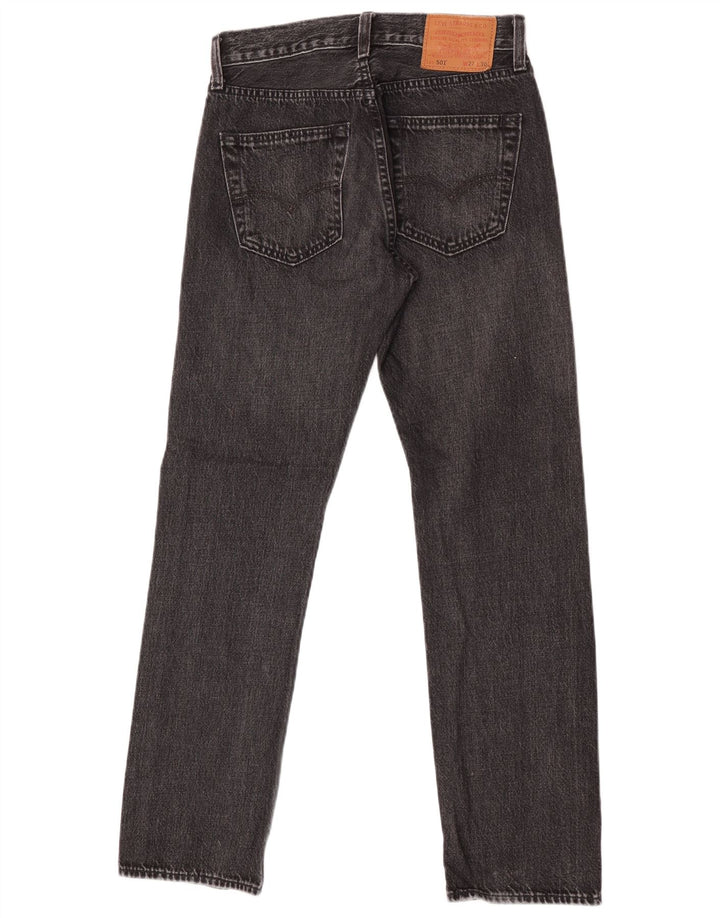 Levi's Mens 501 Straight Jeans W27 L30 Grey Cotton