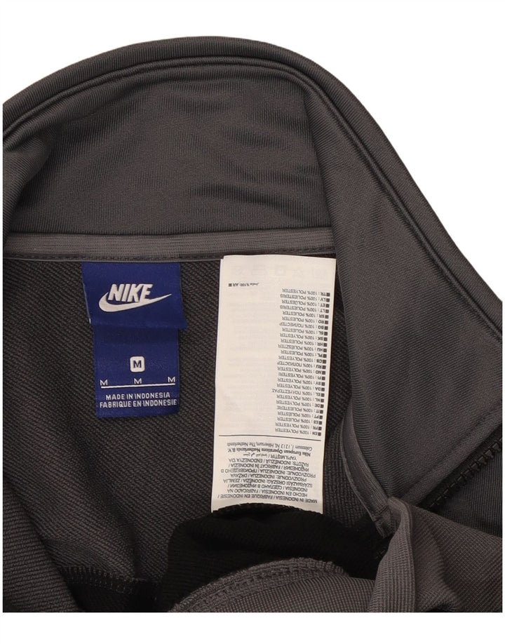 Nike Herren-Trainingsanzug-Top-Jacke aus mittelschwarzem Colourblock-Polyester