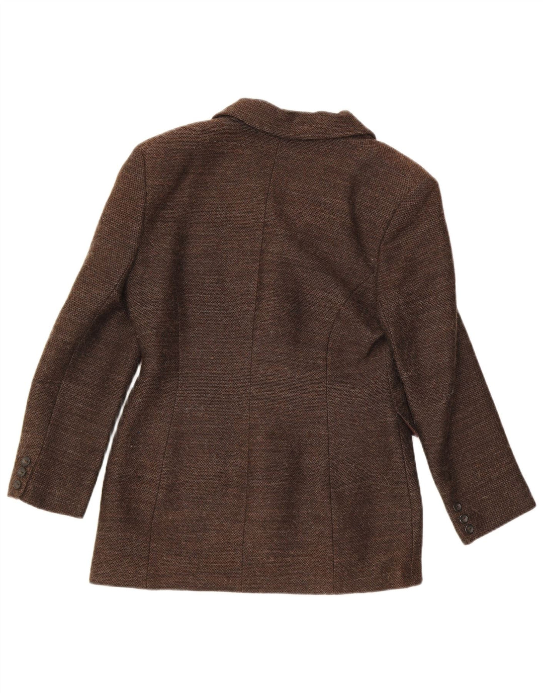 KAREN MILLEN Womens 3 Button Blazer Jacket UK 14 Medium Brown Wool