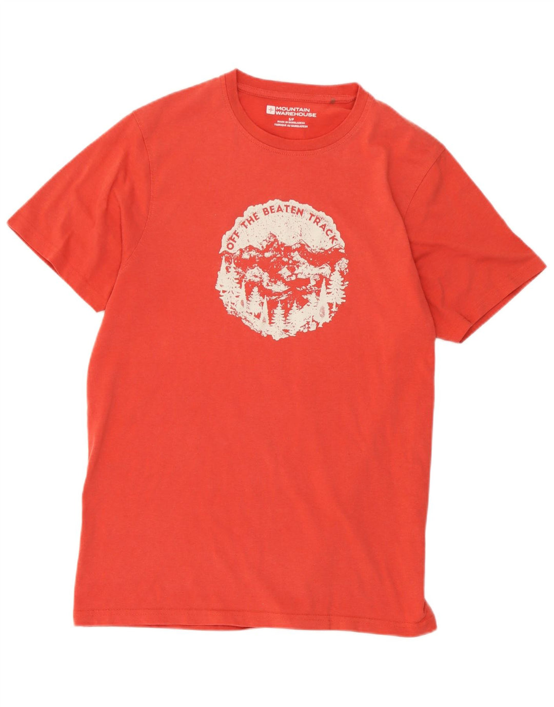 Mountain Warehouse Mens Graphic T-Shirt Top Small Red Cotton